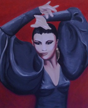 "Flamenco" 20x16, oil on canvas, 2008